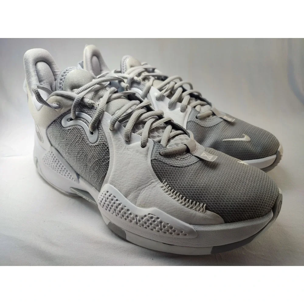 Nike PG 5 Wolf Grey White Basketball Mens Size 11 DA7758-002